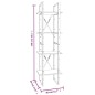 vidaXL Bücherregal 4 Fächer Räuchereiche 40x30x140 cm Holzwerkstoff vidaXL Bücherregal 4 Fächer Räuchereiche 40x30x140 cm Holzwerkstoff