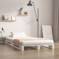 vidaXL Palettenbett Weiß 75x190 cm Massivholz Kiefer vidaXL Palettenbett Weiß 75x190 cm Massivholz Kiefer