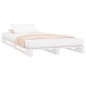 vidaXL Palettenbett Weiß 75x190 cm Massivholz Kiefer vidaXL Palettenbett Weiß 75x190 cm Massivholz Kiefer