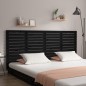 vidaXL Wand-Kopfteil Schwarz 206x3x91,5 cm Massivholz Kiefer