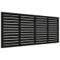 vidaXL Wand-Kopfteil Schwarz 206x3x91,5 cm Massivholz Kiefer