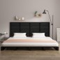vidaXL Wand-Kopfteil Schwarz 206x3x91,5 cm Massivholz Kiefer