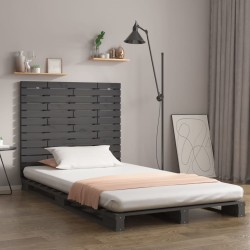 vidaXL Wand-Kopfteil Grau 141x3x91,5 cm Massivholz Kiefer