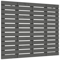 vidaXL Wand-Kopfteil Grau 141x3x91,5 cm Massivholz Kiefer