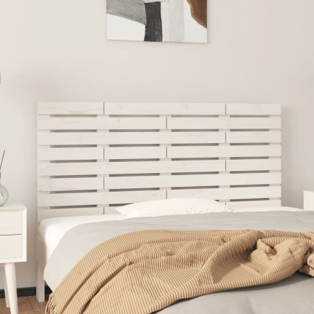 vidaXL Wand-Kopfteil Weiß 156x3x63 cm Massivholz Kiefer