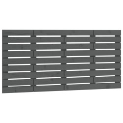 vidaXL Wand-Kopfteil Grau 141x3x63 cm Massivholz Kiefer