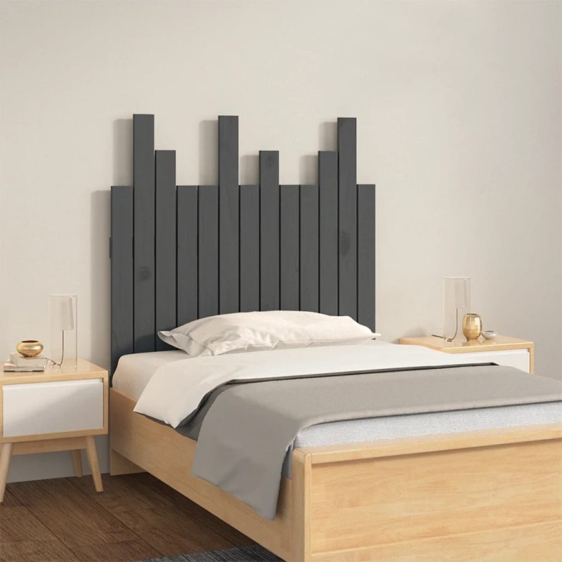 vidaXL Wand-Kopfteil Grau 82,5x3x80 cm Massivholz Kiefer vidaXL Wand-Kopfteil Grau 82,5x3x80 cm Massivholz Kiefer