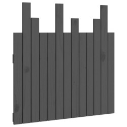 vidaXL Wand-Kopfteil Grau 82,5x3x80 cm Massivholz Kiefer