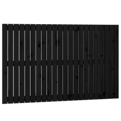 vidaXL Wand-Kopfteil Schwarz 140x3x90 cm Massivholz Kiefer