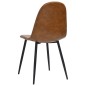 Esszimmerstühle 2 Stk. 45x54,5x87 cm Glänzend Braun Kunstleder Esszimmerstühle 2 Stk. 45x54,5x87 cm Glänzend Braun Kunstleder