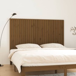 vidaXL Wand-Kopfteil Honigbraun 185x3x110 cm Massivholz Kiefer