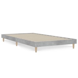 vidaXL Bettgestell Betongrau 100x200 cm Holzwerkstoff
