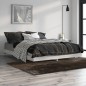 vidaXL Bettgestell Grau Sonoma 135x190 cm Holzwerkstoff vidaXL Bettgestell Grau Sonoma 135x190 cm Holzwerkstoff