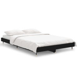 vidaXL Bettgestell Schwarz 120x190 cm Holzwerkstoff