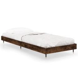 vidaXL Bettgestell Räuchereiche 75x190 cm Holzwerkstoff