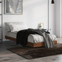 vidaXL Bettgestell Braun Eichen-Optik 75x190 cm Holzwerkstoff