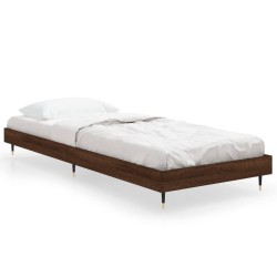 vidaXL Bettgestell Braun Eichen-Optik 75x190 cm Holzwerkstoff