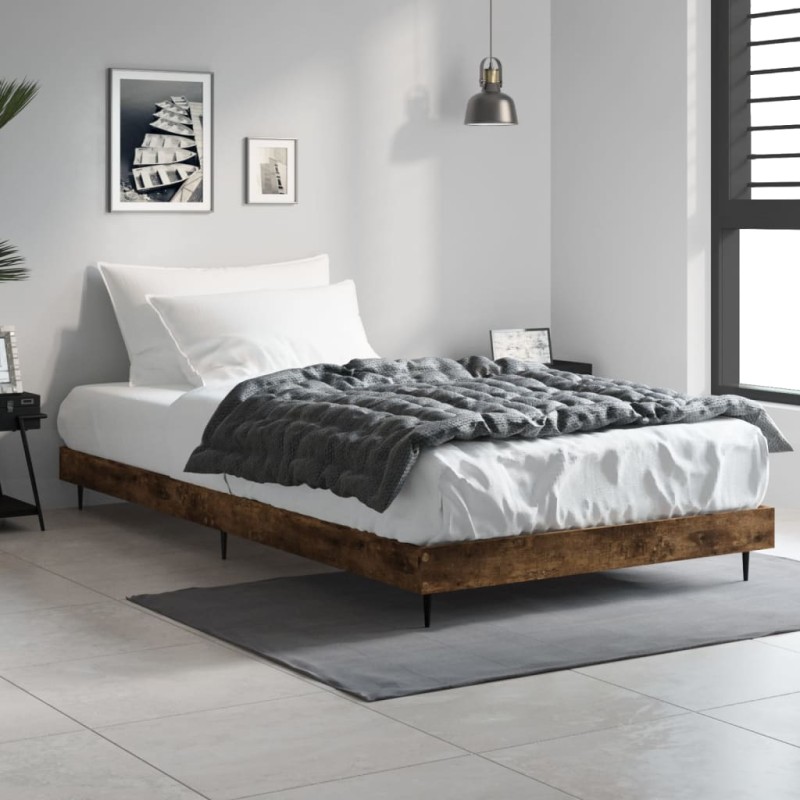 vidaXL Bettgestell Räuchereiche 100x200 cm Holzwerkstoff vidaXL Bettgestell Räuchereiche 100x200 cm Holzwerkstoff