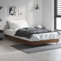 vidaXL Bettgestell Braun Eichen-Optik 100x200 cm Holzwerkstoff vidaXL Bettgestell Braun Eichen-Optik 100x200 cm Holzwerkstoff