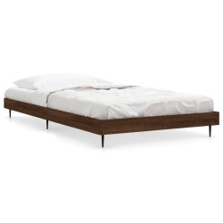 vidaXL Bettgestell Braun Eichen-Optik 100x200 cm Holzwerkstoff