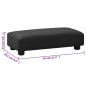 Kindersofa mit Hocker Schwarz Kunstleder Kindersofa mit Hocker Schwarz Kunstleder