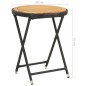 vidaXL Beistelltisch Schwarz 60 cm Poly Rattan und Akazie Massivholz vidaXL Beistelltisch Schwarz 60 cm Poly Rattan und Akazie Massivholz