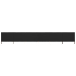 vidaXL 6-teiliges Windschutzgewebe 800 x 80 cm Schwarz