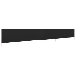 vidaXL 6-teiliges Windschutzgewebe 800 x 80 cm Schwarz