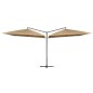 vidaXL Doppelsonnenschirm mit Stahlmast 250×250 cm Taupe vidaXL Doppelsonnenschirm mit Stahlmast 250×250 cm Taupe
