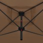 vidaXL Doppelsonnenschirm mit Stahlmast 250×250 cm Taupe vidaXL Doppelsonnenschirm mit Stahlmast 250×250 cm Taupe