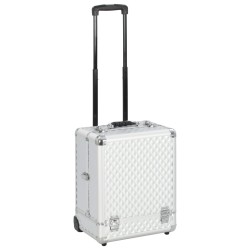 vidaXL Kosmetik-Trolley 35×29×45 cm Silbern Aluminium