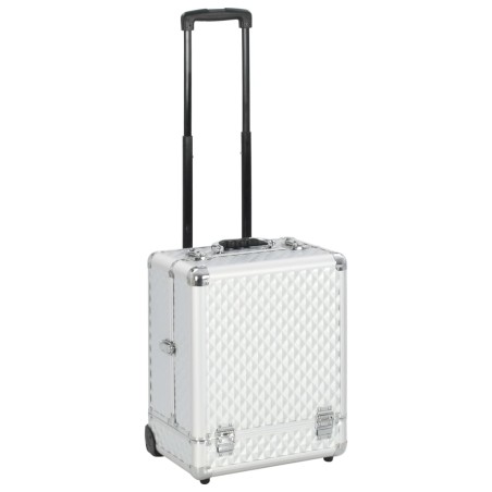 vidaXL Kosmetik-Trolley 35×29×45 cm Silbern Aluminium