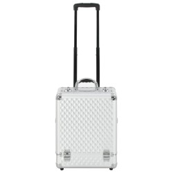 vidaXL Kosmetik-Trolley 35×29×45 cm Silbern Aluminium