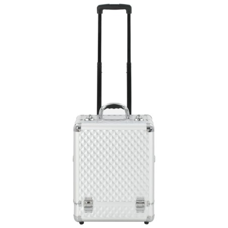 vidaXL Kosmetik-Trolley 35×29×45 cm Silbern Aluminium