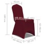 vidaXL Stretch Stuhlbezug 4 Stück Bordeaux vidaXL Stretch Stuhlbezug 4 Stück Bordeaux