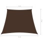 vidaXL Sonnensegel Oxford-Gewebe Trapezform 4/5x4 m Braun vidaXL Sonnensegel Oxford-Gewebe Trapezform 4/5x4 m Braun