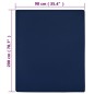 vidaXL Spannbettlaken Jersey Marineblau 90x200 cm Baumwolle vidaXL Spannbettlaken Jersey Marineblau 90x200 cm Baumwolle