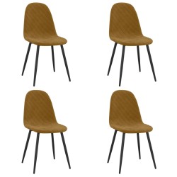 vidaXL Esszimmerstühle 4 Stk. Braun Samt