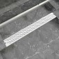 vidaXL Gerade Duschrinne Wellen 930x140 mm Edelstahl vidaXL Gerade Duschrinne Wellen 930x140 mm Edelstahl