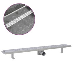 vidaXL Gerade Duschrinne Wellen 930x140 mm Edelstahl