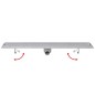 vidaXL Gerade Duschrinne Wellen 930x140 mm Edelstahl vidaXL Gerade Duschrinne Wellen 930x140 mm Edelstahl