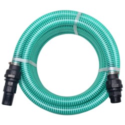 vidaXL Saugschlauch mit Anschlüssen 4 m 22 mm Grün