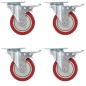 vidaXL Lenkrollen mit Doppelbremsen 4 Stk. 100 mm vidaXL Lenkrollen mit Doppelbremsen 4 Stk. 100 mm
