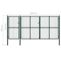 vidaXL Gartentor Stahl 400 x 150 cm Grün