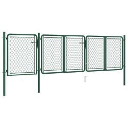 vidaXL Gartentor Stahl 75x395 cm Grün