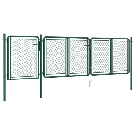 vidaXL Gartentor Stahl 75x395 cm Grün