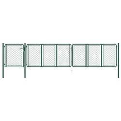 vidaXL Gartentor Stahl 75x495 cm Grün