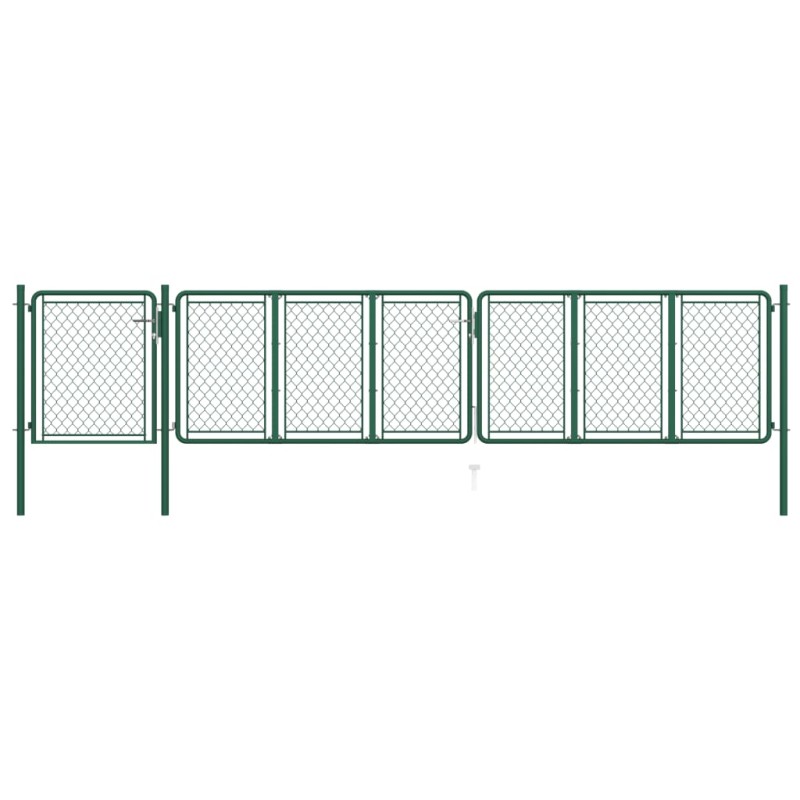 vidaXL Gartentor Stahl 75x495 cm Grün vidaXL Gartentor Stahl 75x495 cm Grün