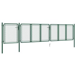 vidaXL Gartentor Stahl 75x495 cm Grün