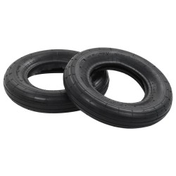 vidaXL 4-tlg. Schubkarrenreifen und Schlauch-Set 3.50-8 4PR Gummi 